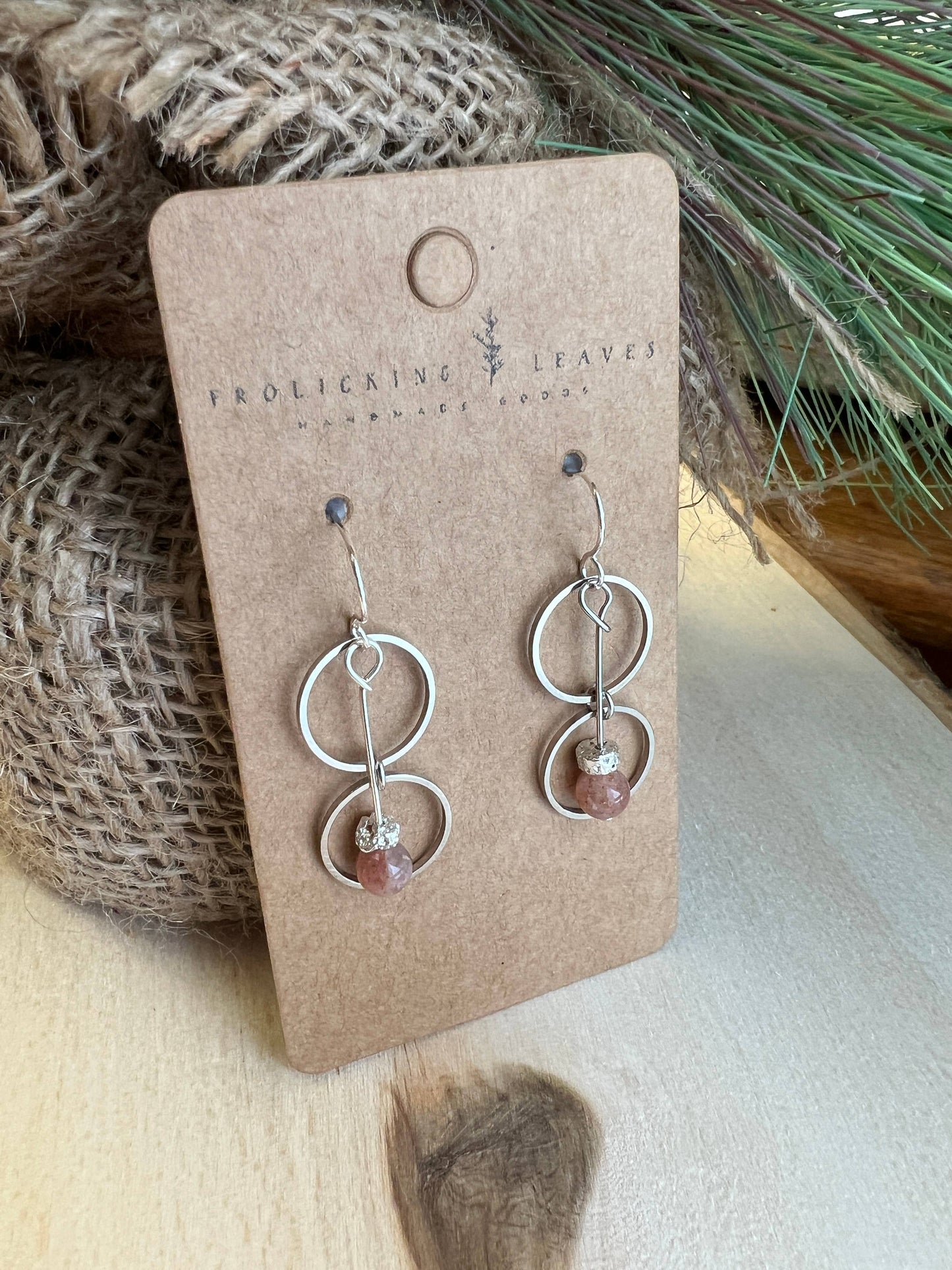 JEWELRY: Sunstone & Silver Ring Earrings