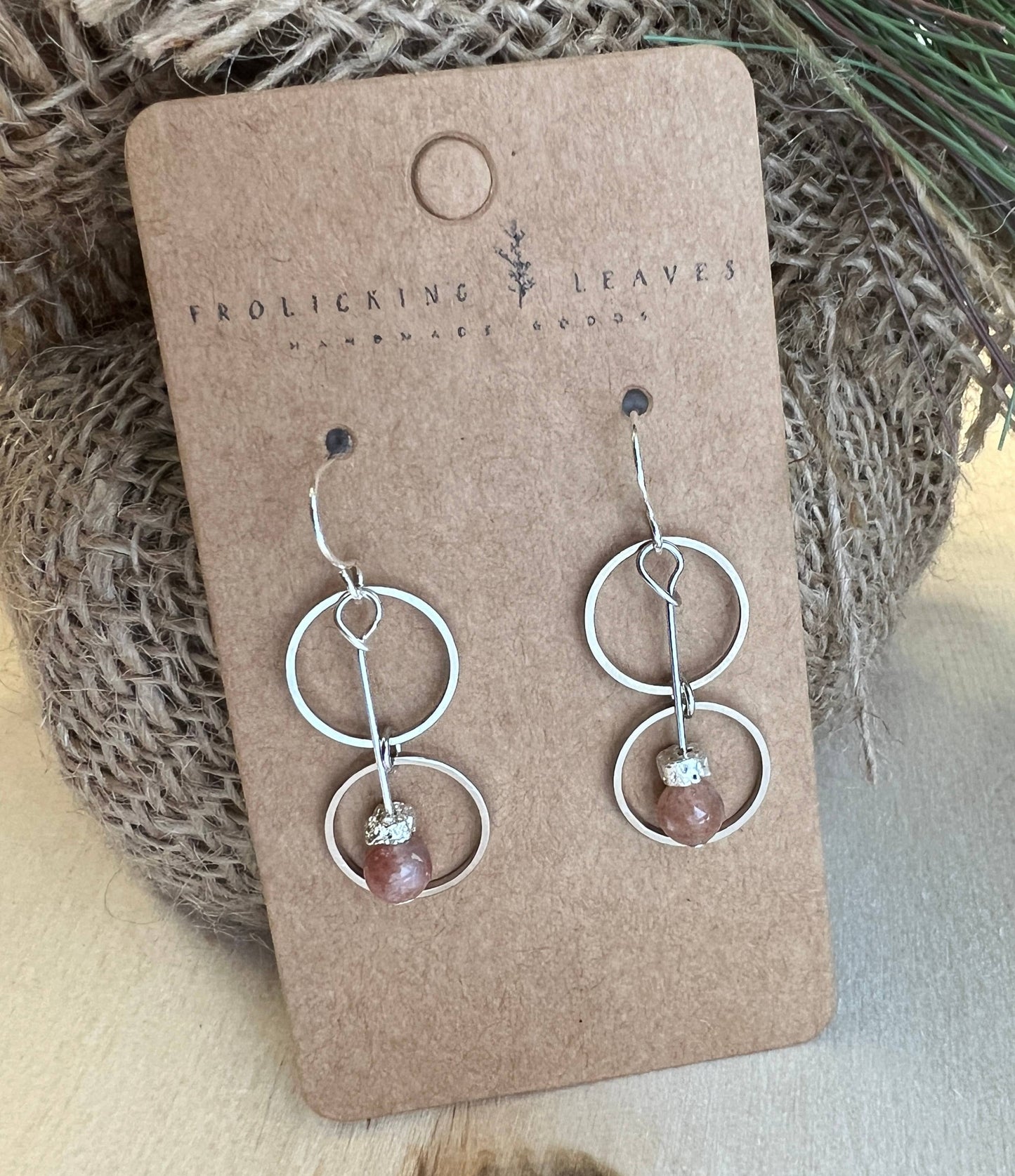 JEWELRY: Sunstone & Silver Ring Earrings