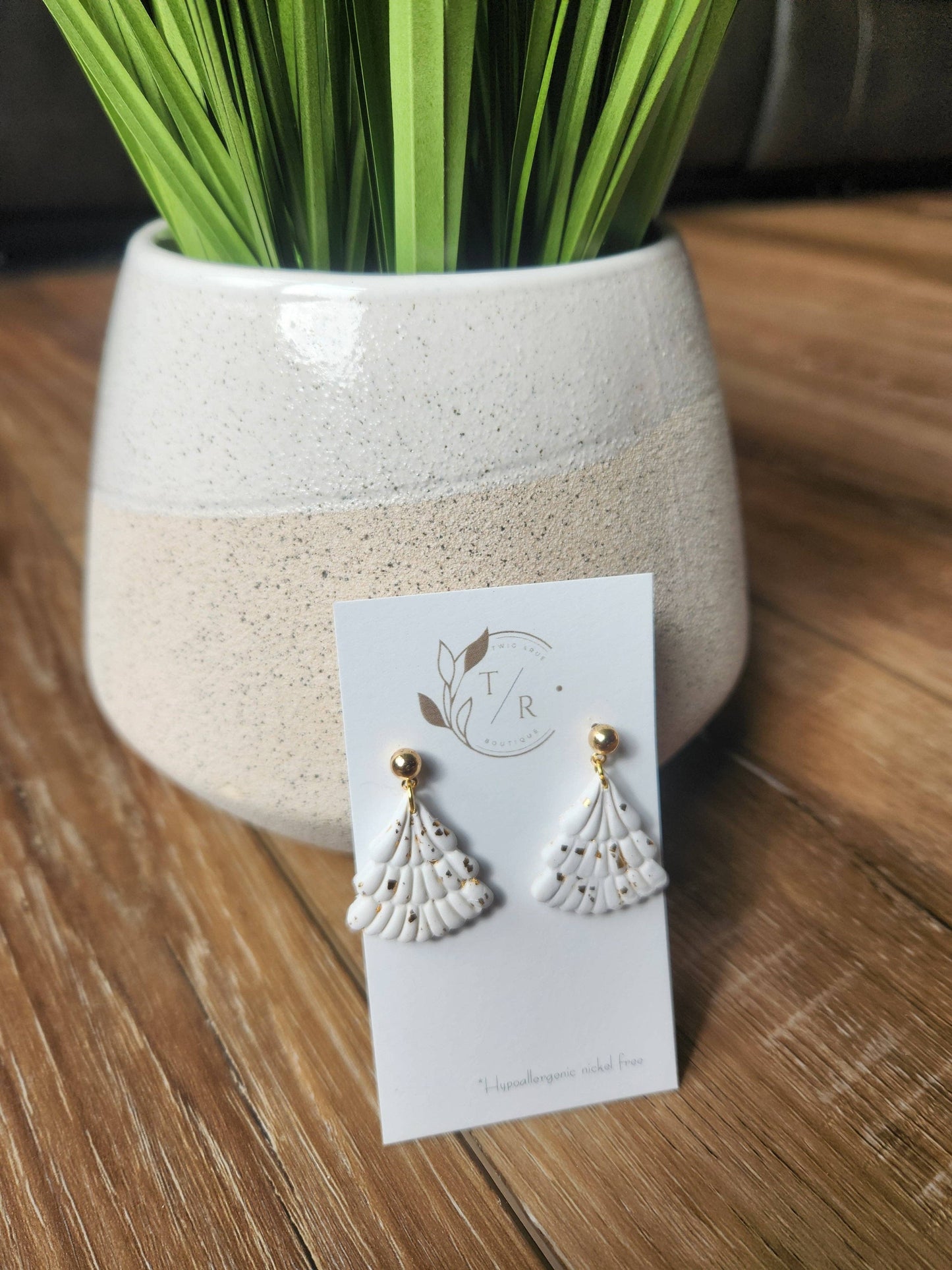 JEWELRY: Clay Christmas tree dangles
