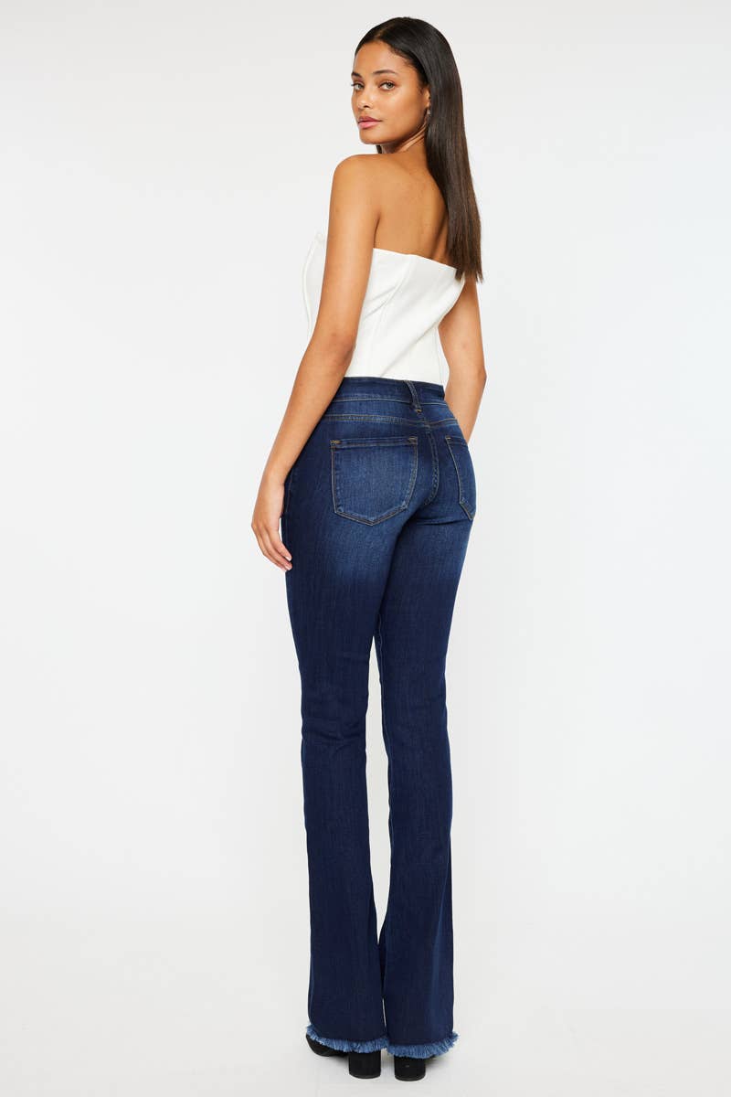JEANS: Kancan flare/frayed KC11255D