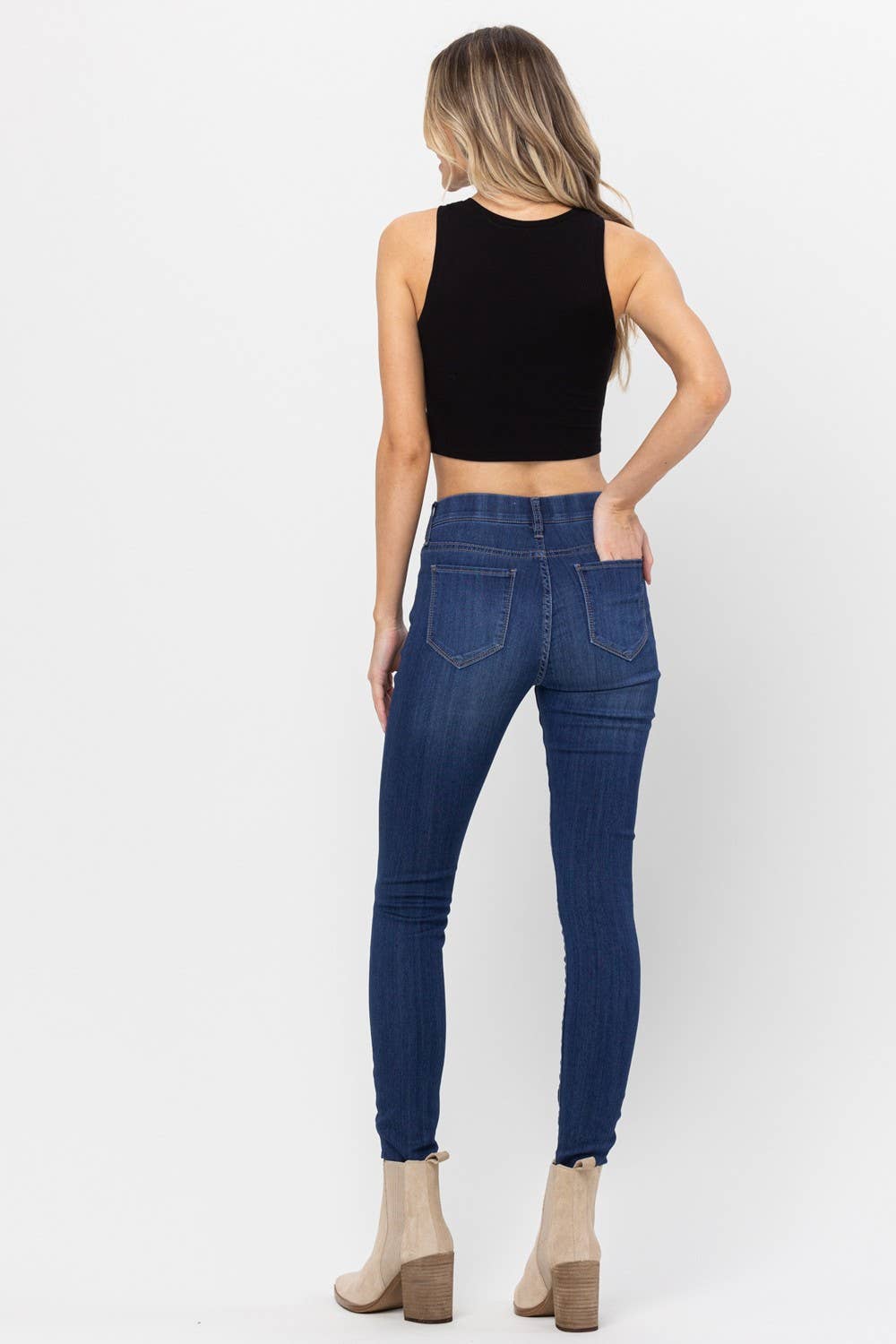 PLUS Jeans Jelly Mid Rise Pull On Skinny