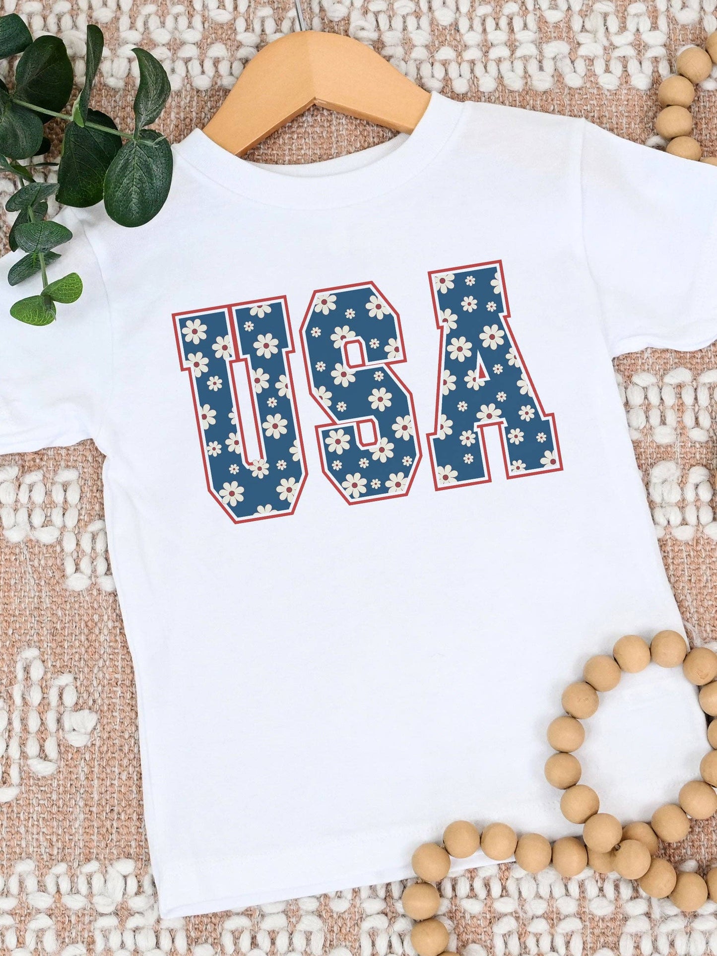 CHILDRENS: Daisy Print USA Kids Graphic Tee