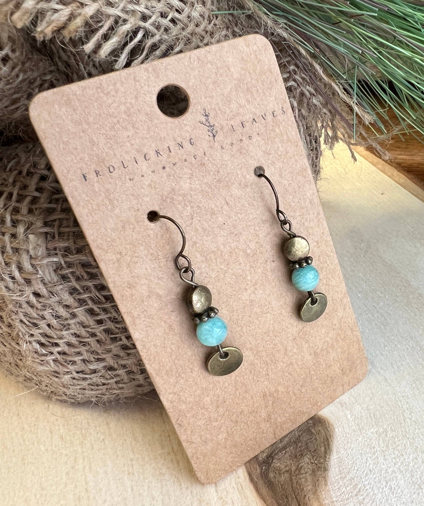 JEWELRY: Jadeite Bronze Earrings