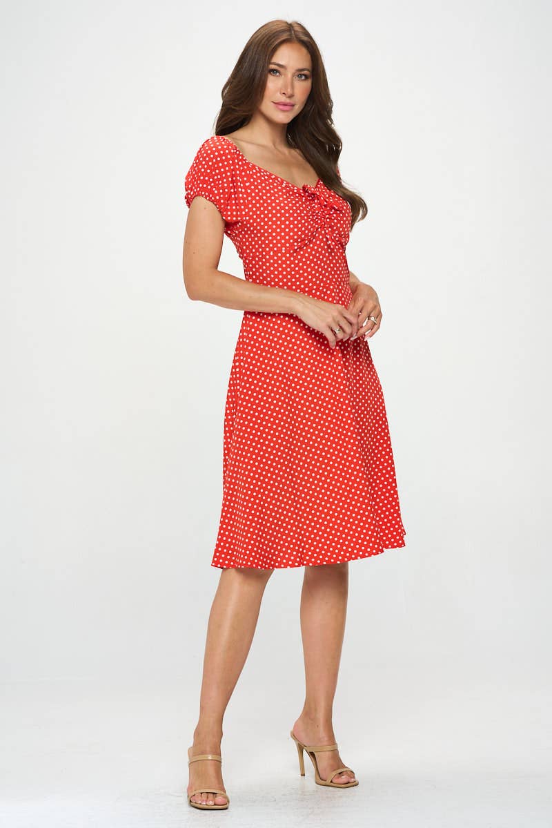 DRESS: Polka Dot Print Dress