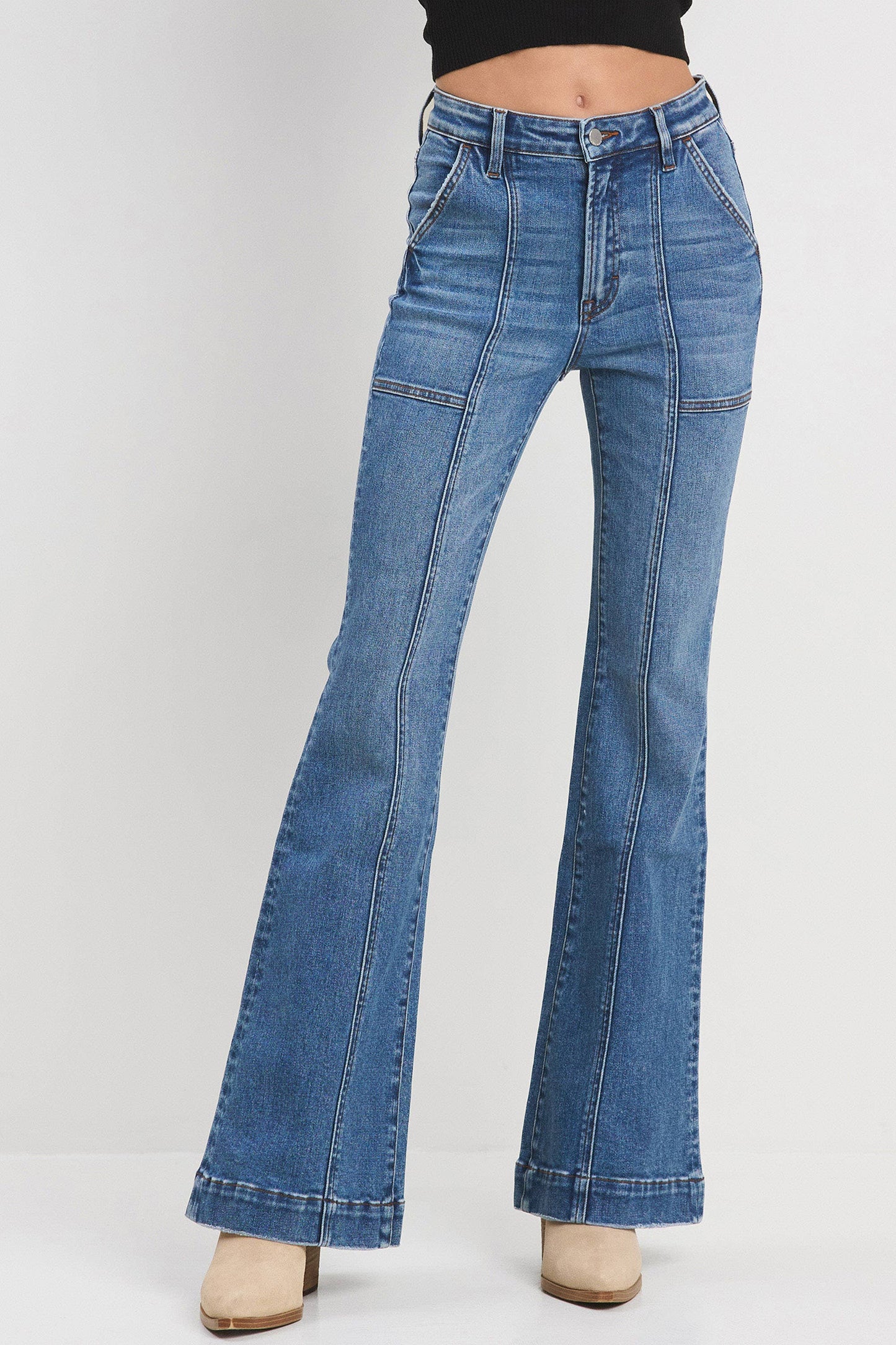 JEANS: Utility Pocket Seam Flare