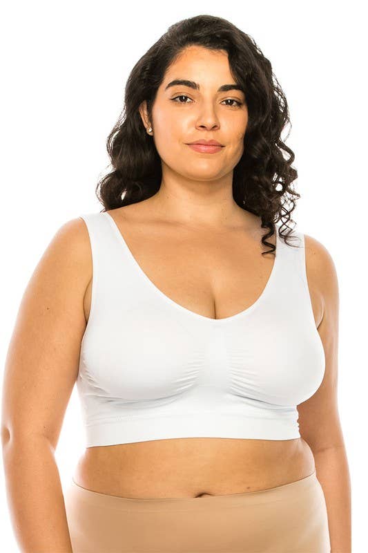 BASICS: Comfortable  Microfiber Fabric Seamless bra