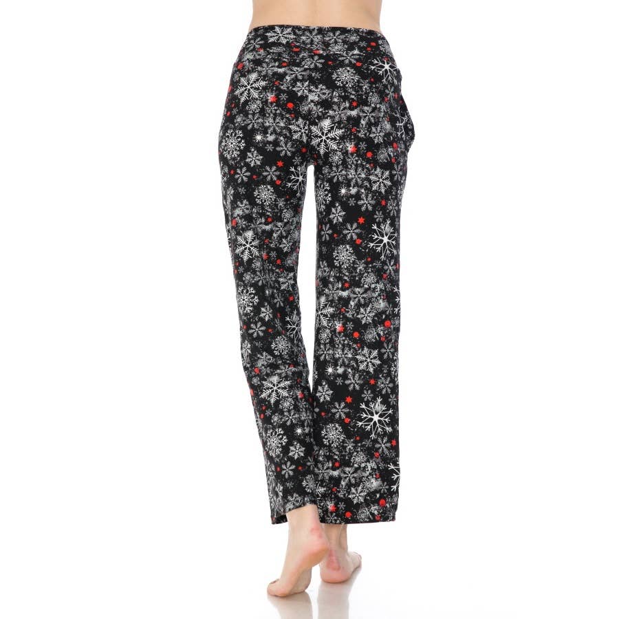 BASICS: Buttery Soft Print Pajama Pants with Drawstring