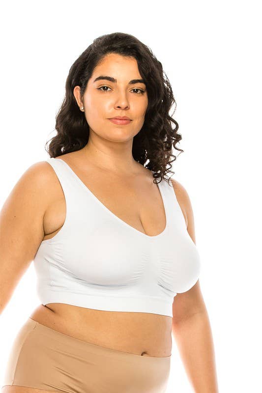 BASICS: Comfortable  Microfiber Fabric Seamless bra