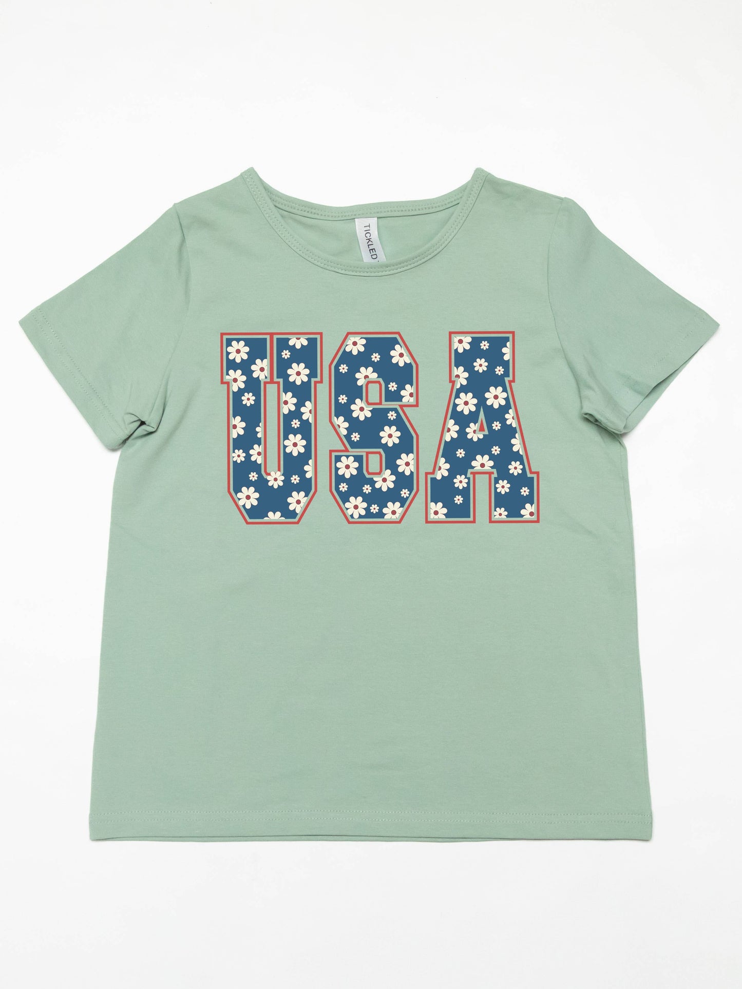 CHILDRENS: Daisy Print USA Kids Graphic Tee