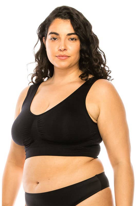 BASICS: Comfortable  Microfiber Fabric Seamless bra