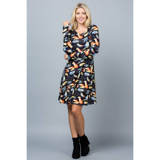 DRESS: Woodland Creature Print Tunic Dress