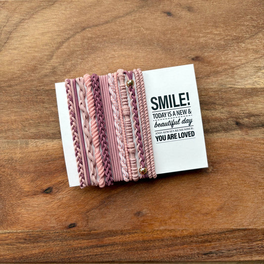 ACCESSORIES: Boho Hair Ties | Pink & Purple