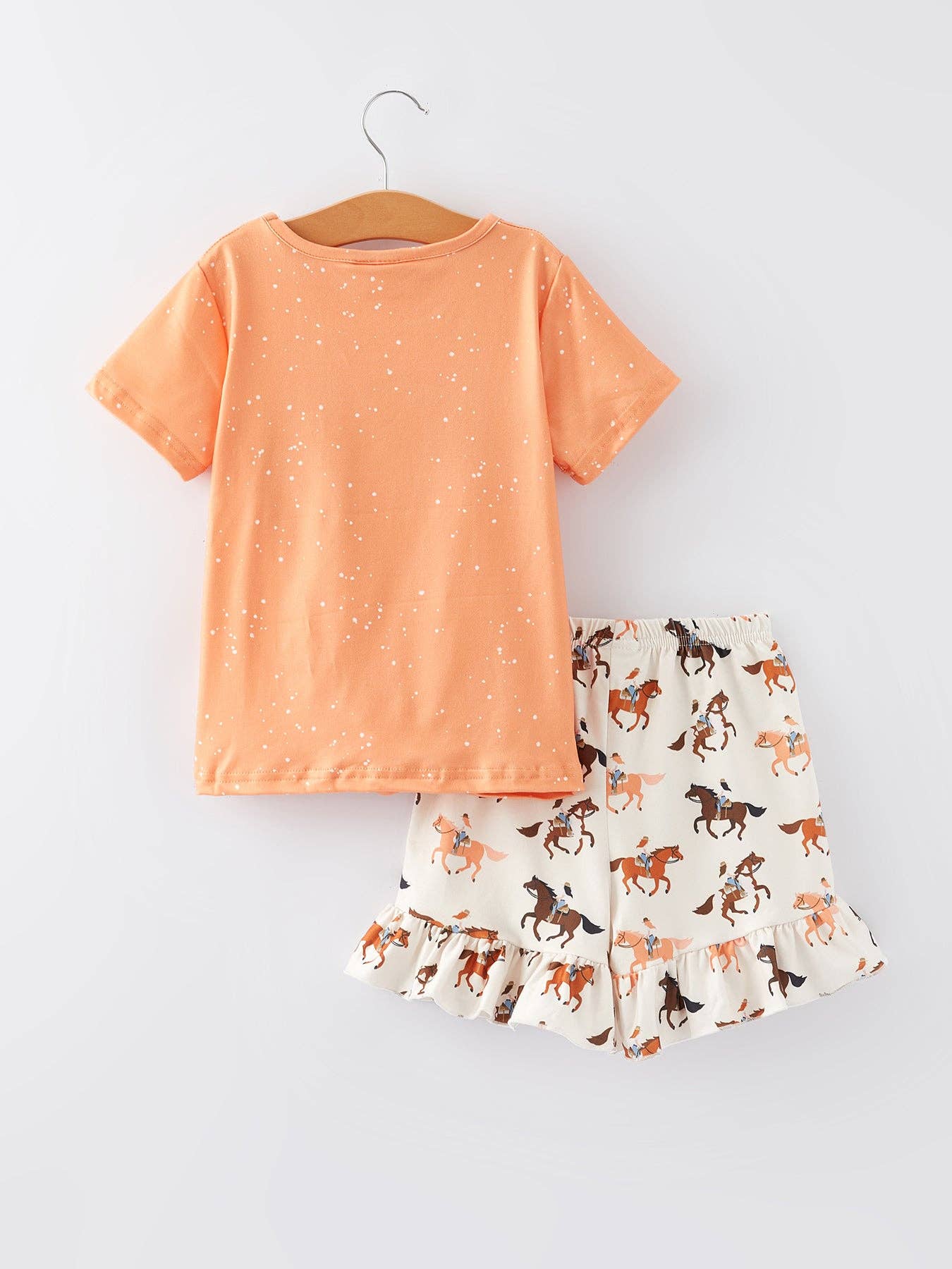 Western Girls Letter Print Outfits Set