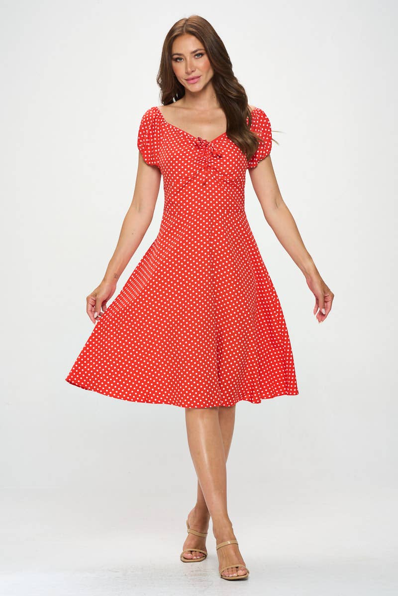 DRESS: Polka Dot Print Dress
