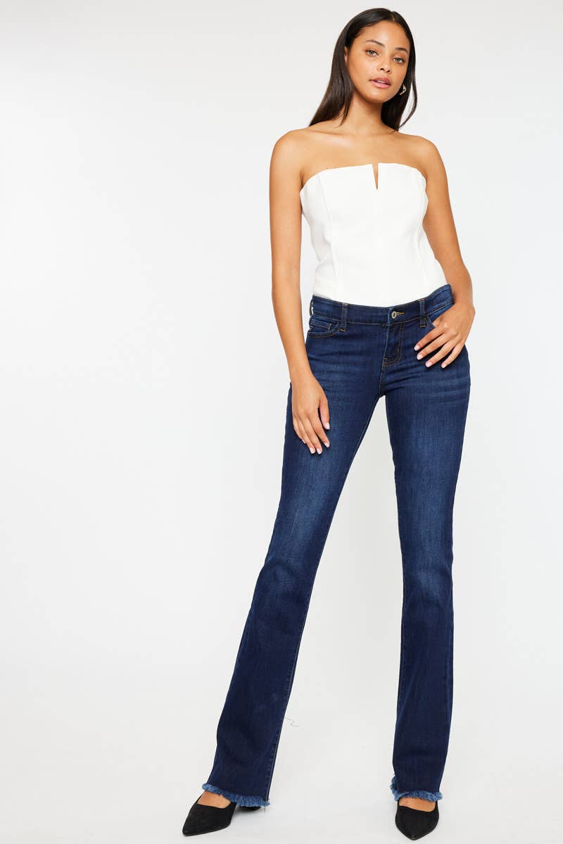 JEANS: Kancan flare/frayed KC11255D