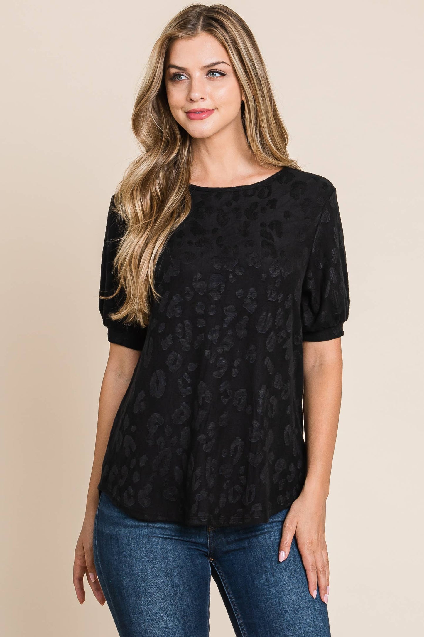 TOPS: Casual Puff Sleeve Elegant Blouse