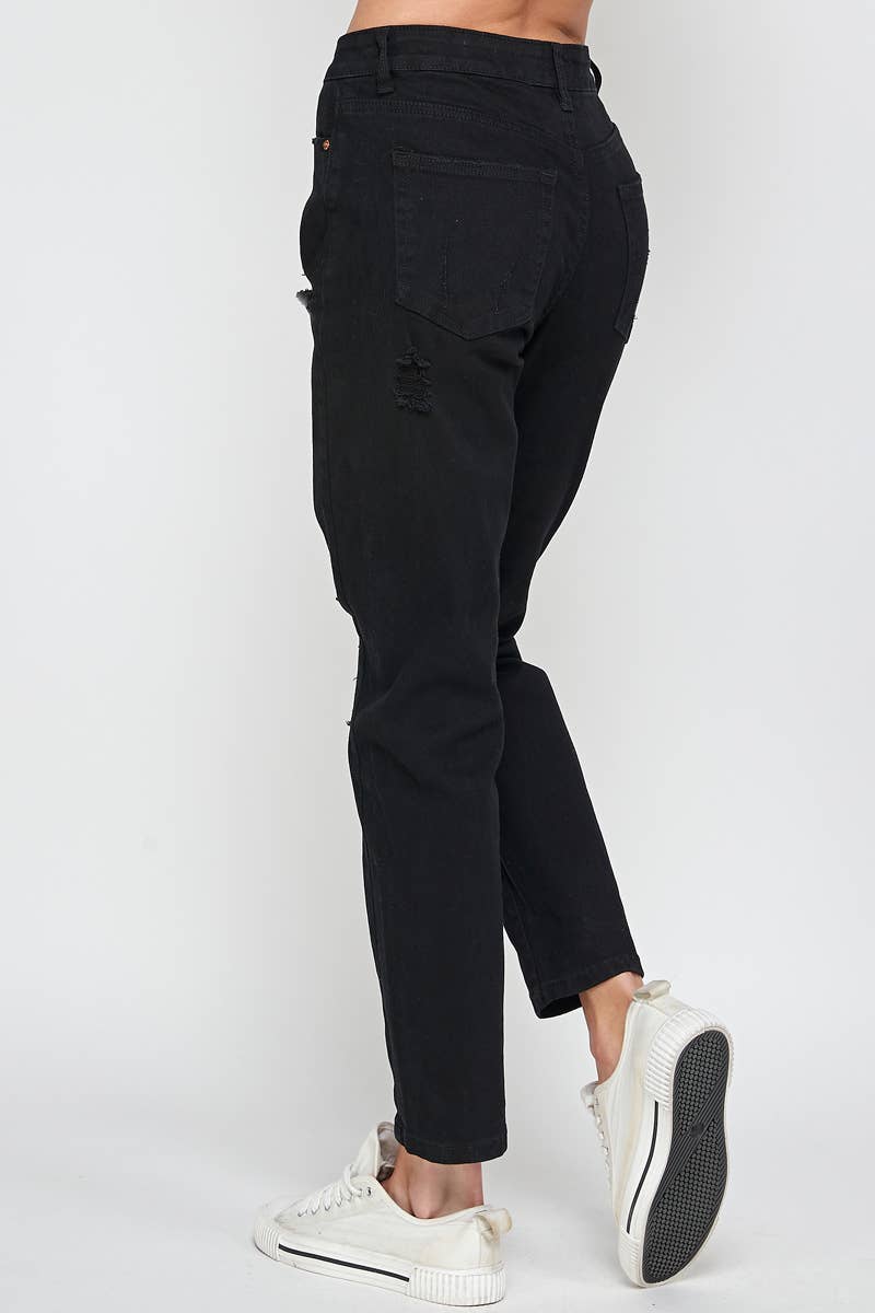 JEANS: White - High Rise Mom Jeans
