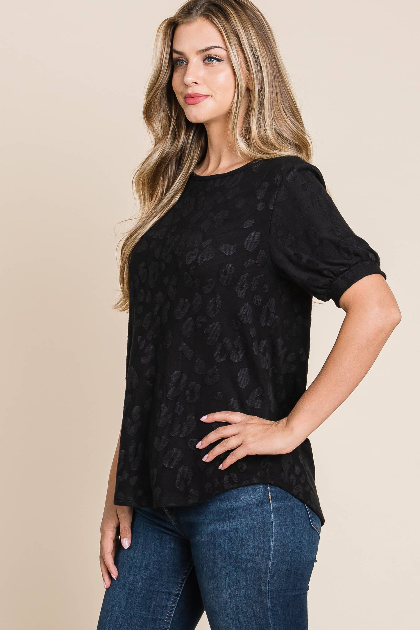 TOPS: Casual Puff Sleeve Elegant Blouse