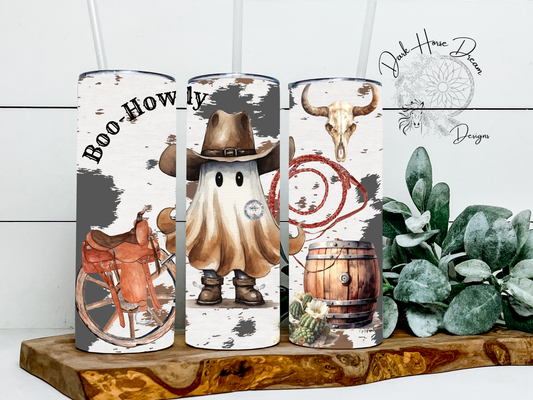 HOME: Fall Boo Howdy - Halloween - Spooky Season - Fall Tumbler