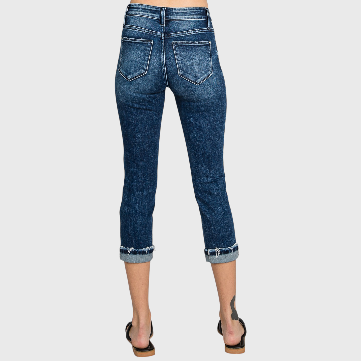 JEANS: MID RISE SKINNY CAPRI JEANS