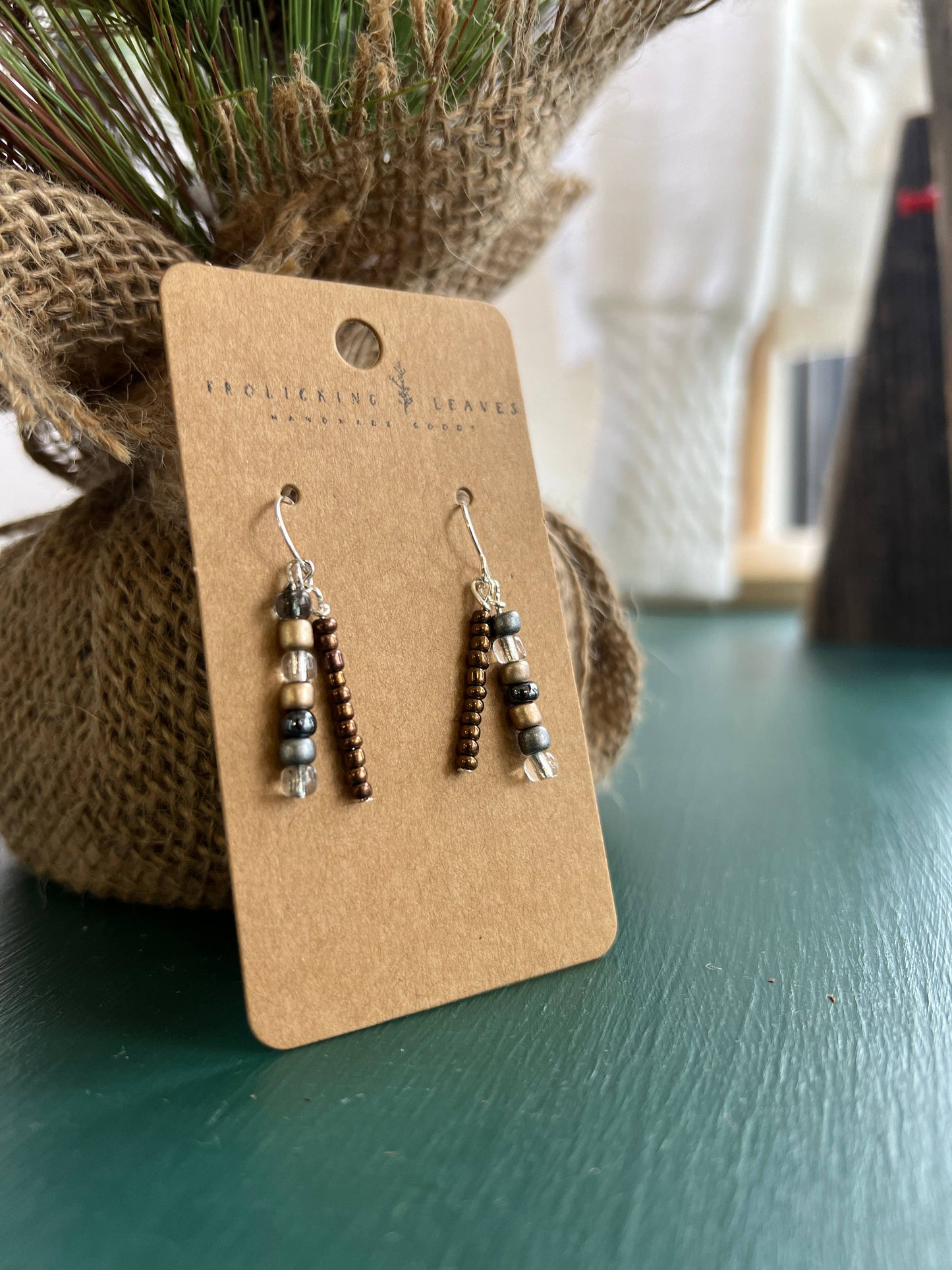 JEWELRY: Double Copper Beaded Earrings
