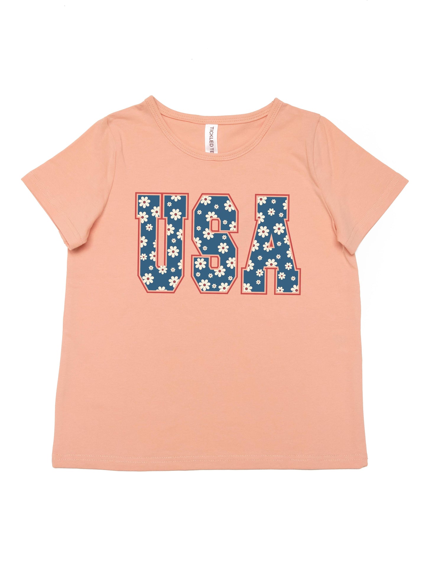 CHILDRENS: Daisy Print USA Kids Graphic Tee