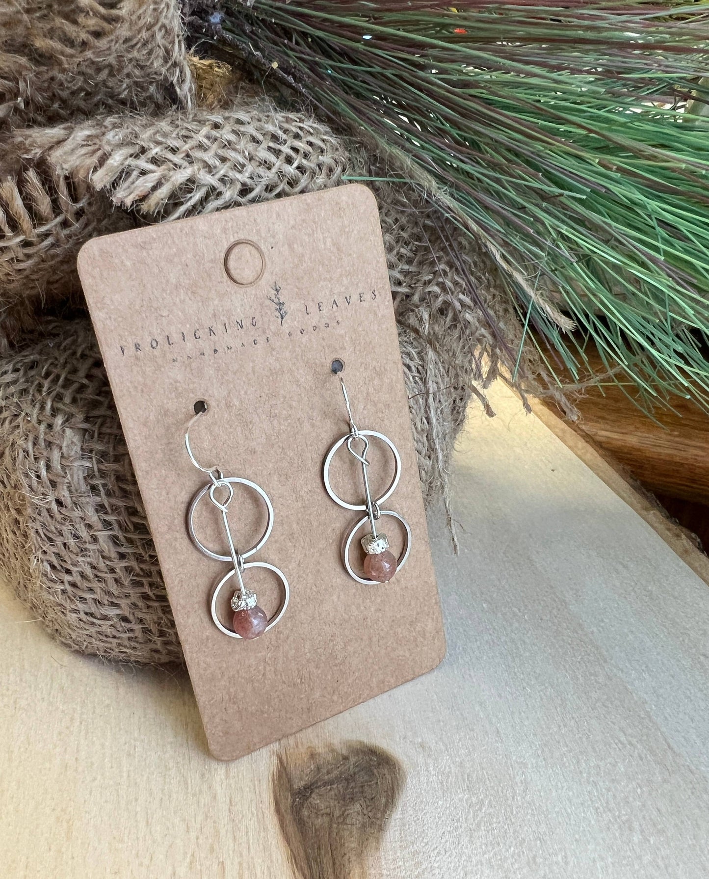 JEWELRY: Sunstone & Silver Ring Earrings
