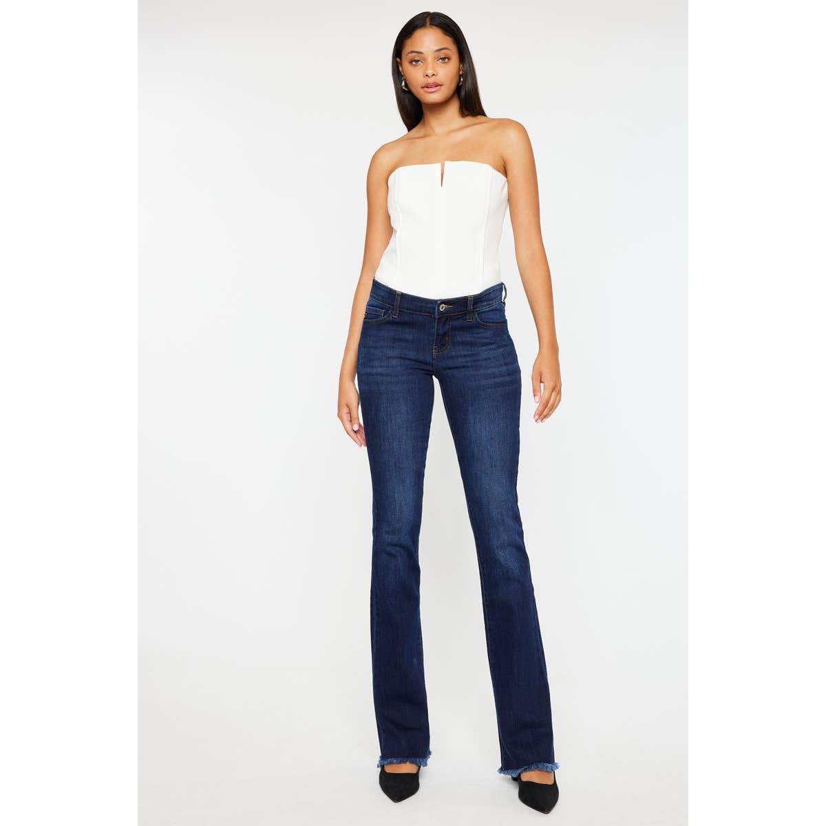 JEANS: Kancan flare/frayed KC11255D