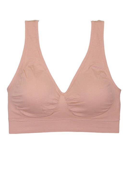 BASICS: Comfortable  Microfiber Fabric Seamless bra