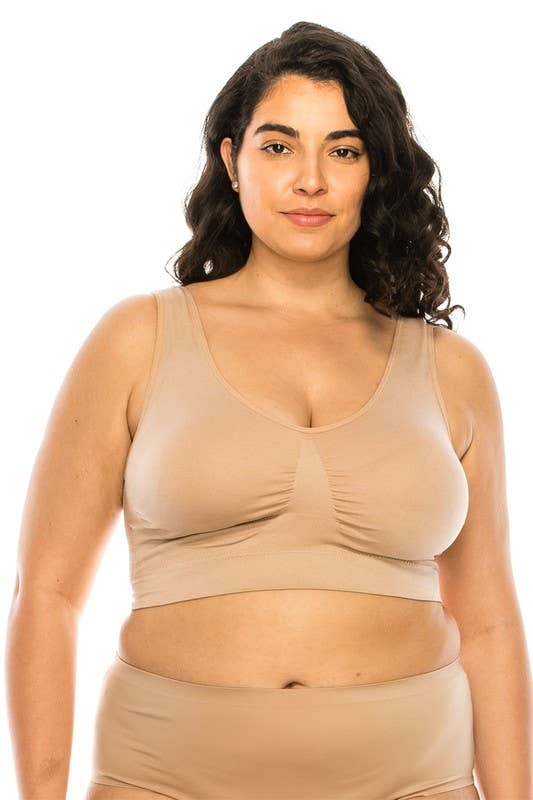 BASICS: Comfortable  Microfiber Fabric Seamless bra