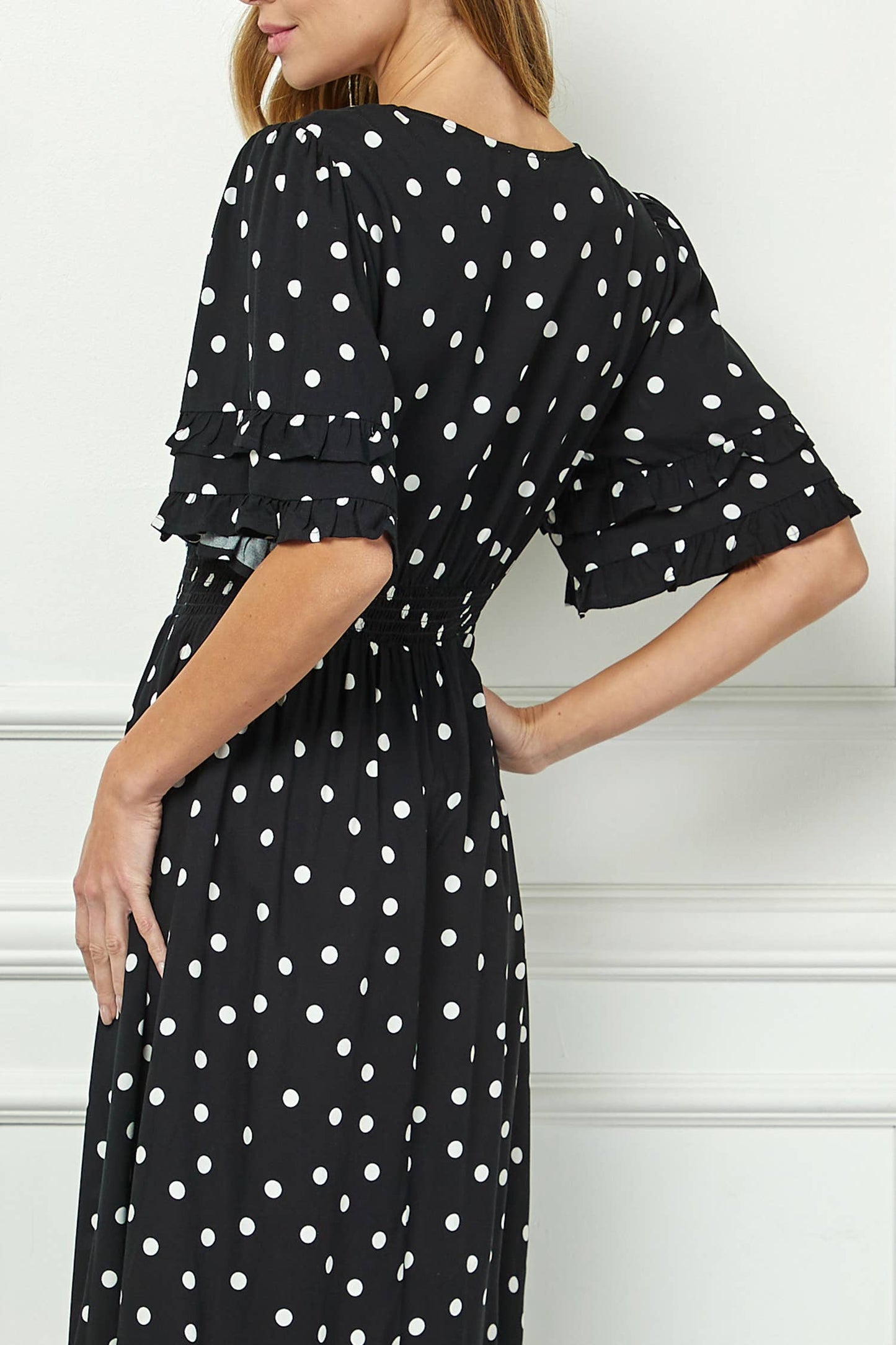 DRESS: ELEGANT KIMONO INSPIRED SURPLICE DRESS