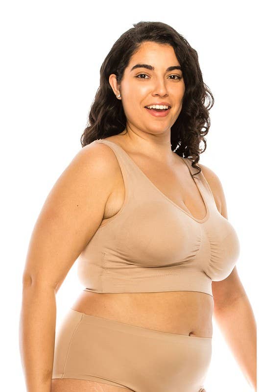 BASICS: Comfortable  Microfiber Fabric Seamless bra