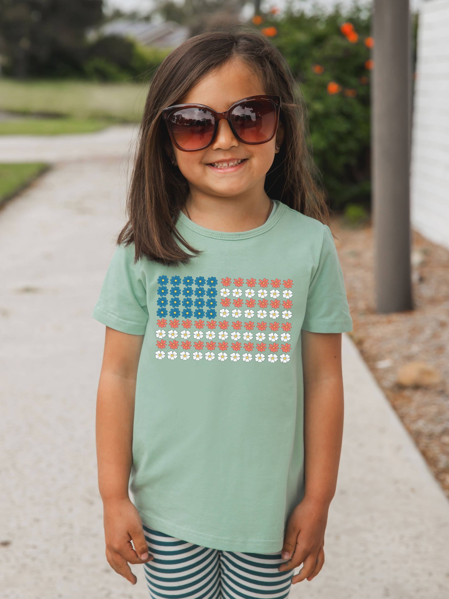 CHILDRENS: Flower Flag Kids Graphic Tee