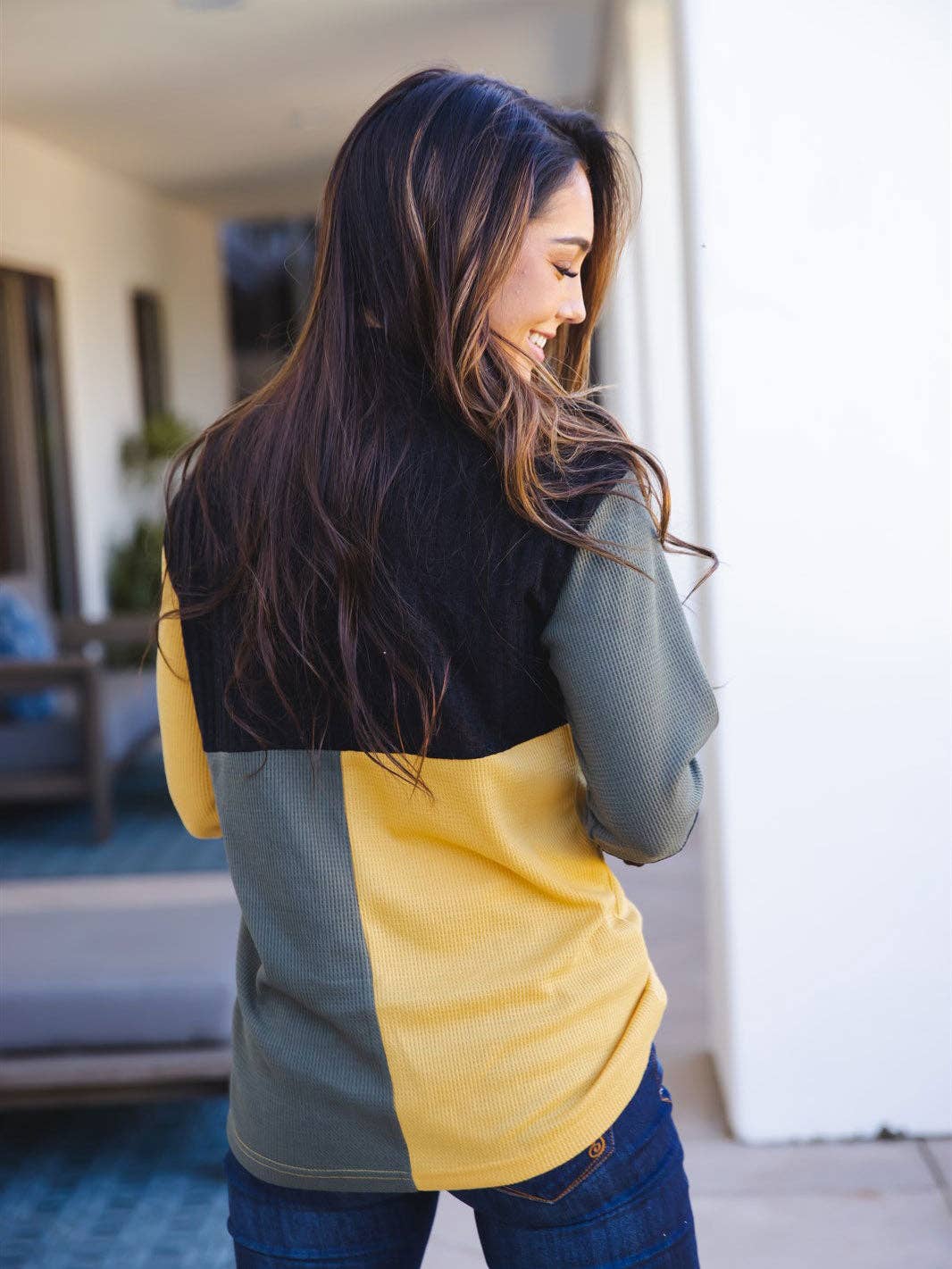 MUST HAVE TOPS: Tri-color Mockneck Emrie Top