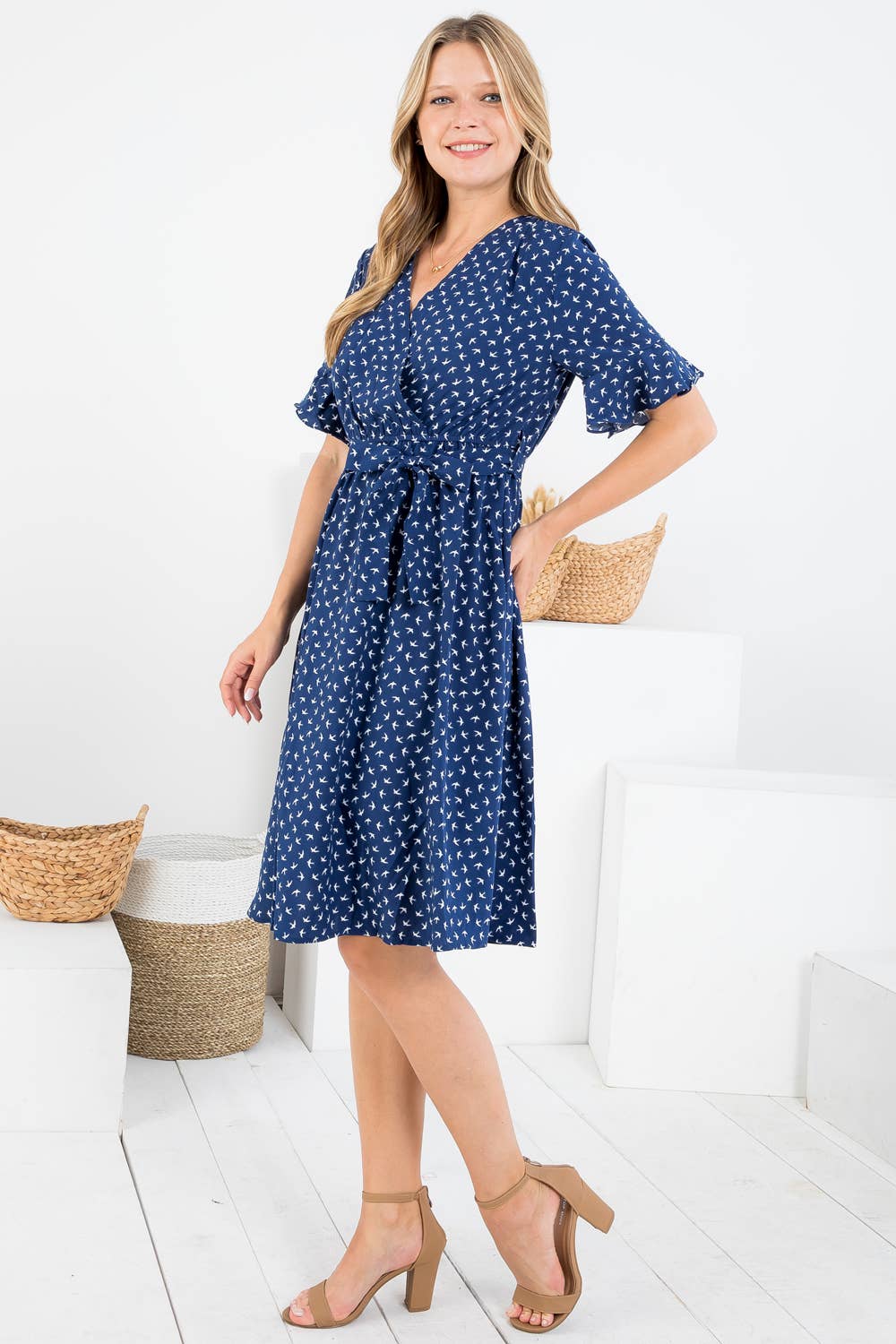 DRESS: Bird Print Dress