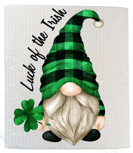 HOME: St Patricks Day Gnome Lucky Kitchen SWEDISH DISH CLOTHS