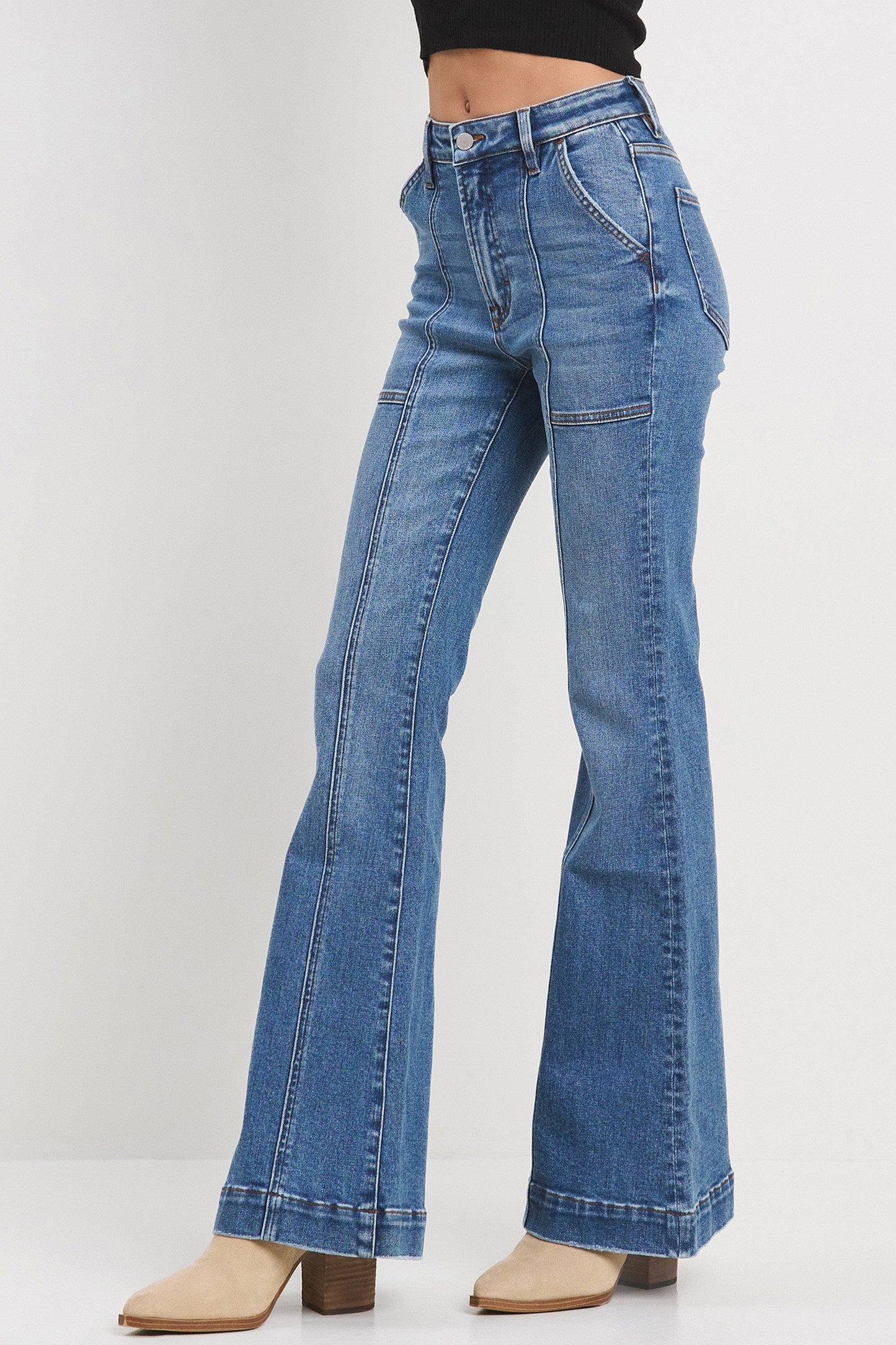 JEANS: Utility Pocket Seam Flare