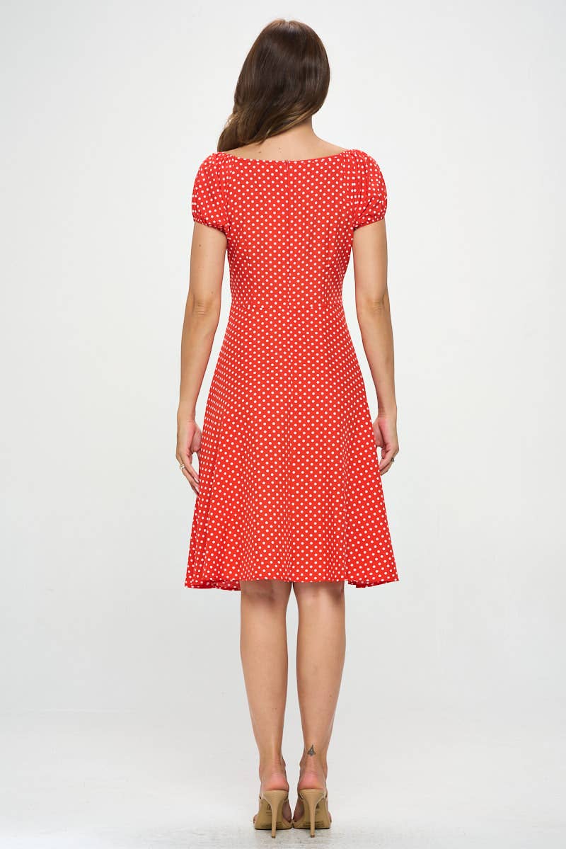 DRESS: Polka Dot Print Dress