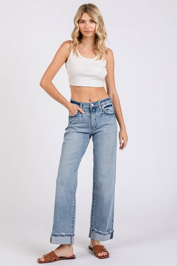 JEANS: SUPER SOFT TOUCH LOW RISE COMFORT BAGGY STRAIGHT