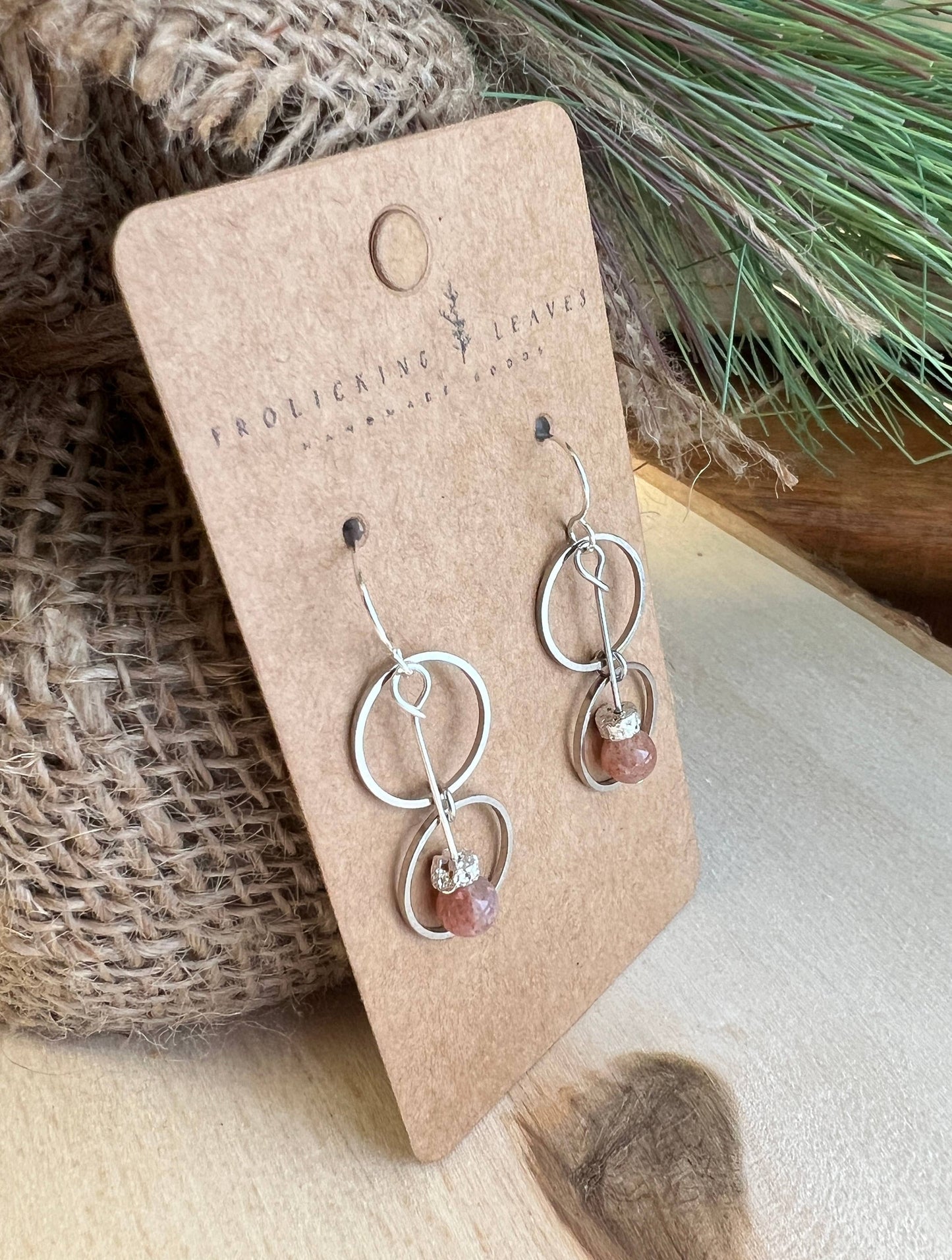 JEWELRY: Sunstone & Silver Ring Earrings