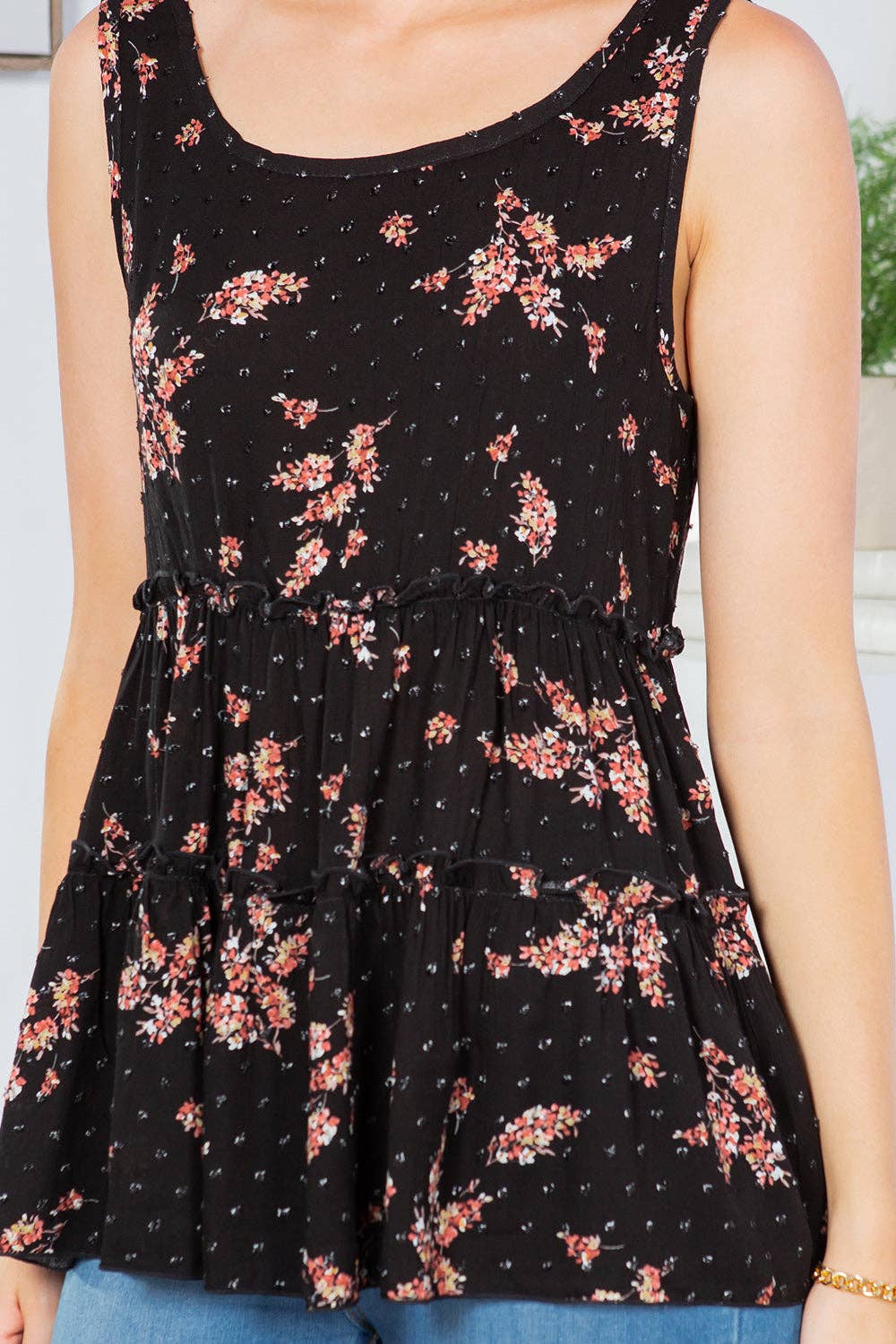 Tiered Sleeveless Top