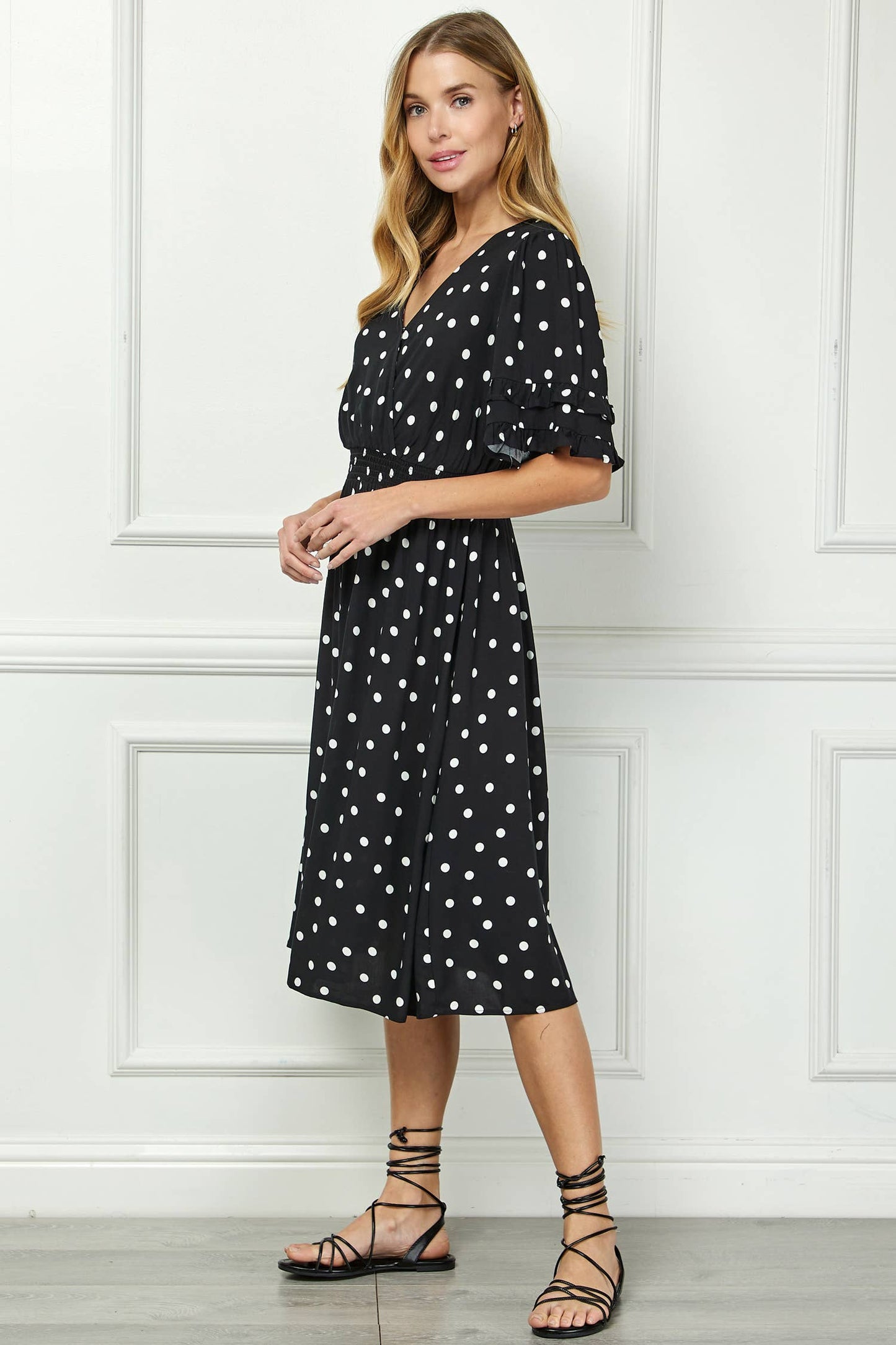 DRESS: ELEGANT KIMONO INSPIRED SURPLICE DRESS