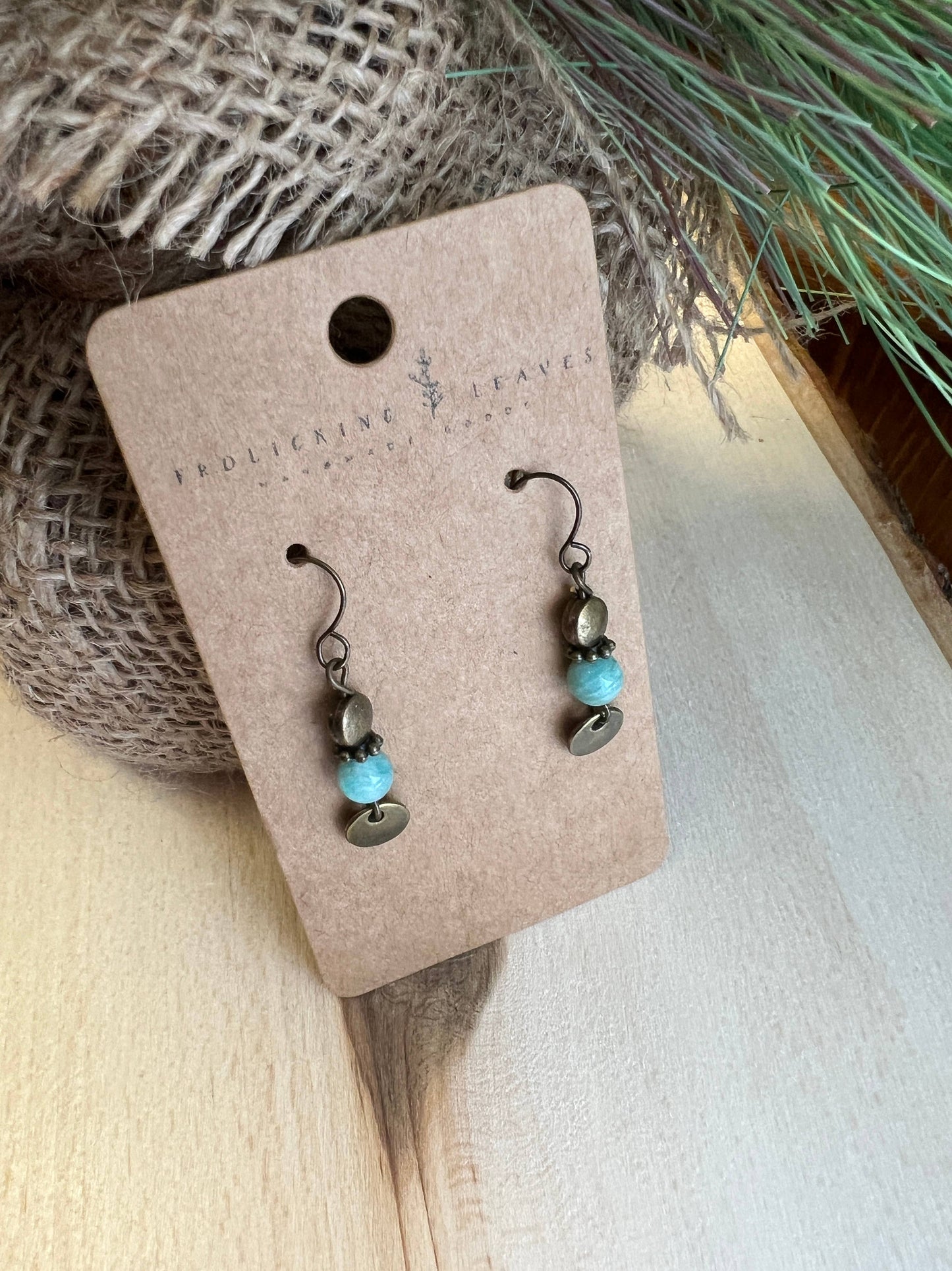 JEWELRY: Jadeite Bronze Earrings