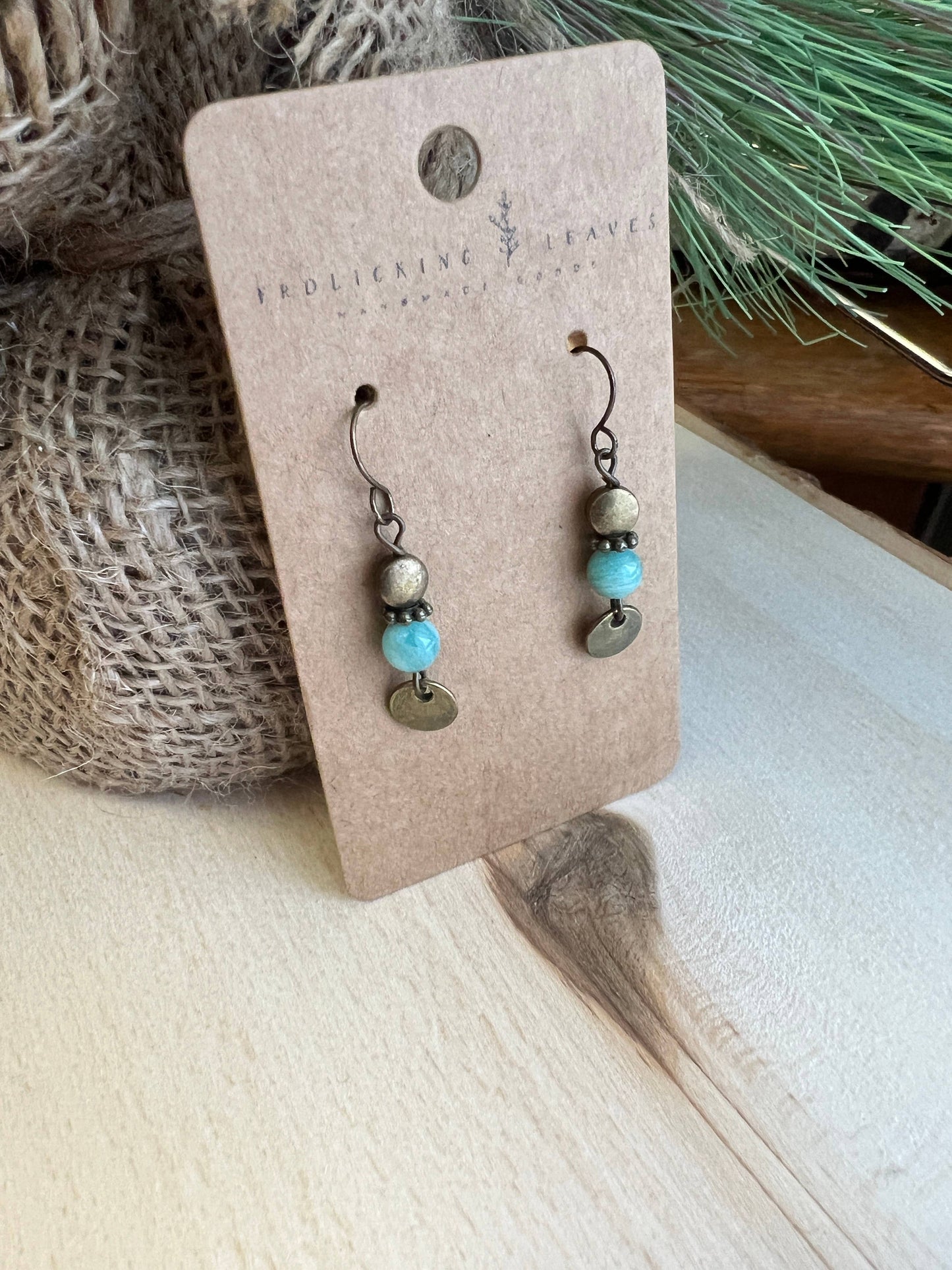 JEWELRY: Jadeite Bronze Earrings