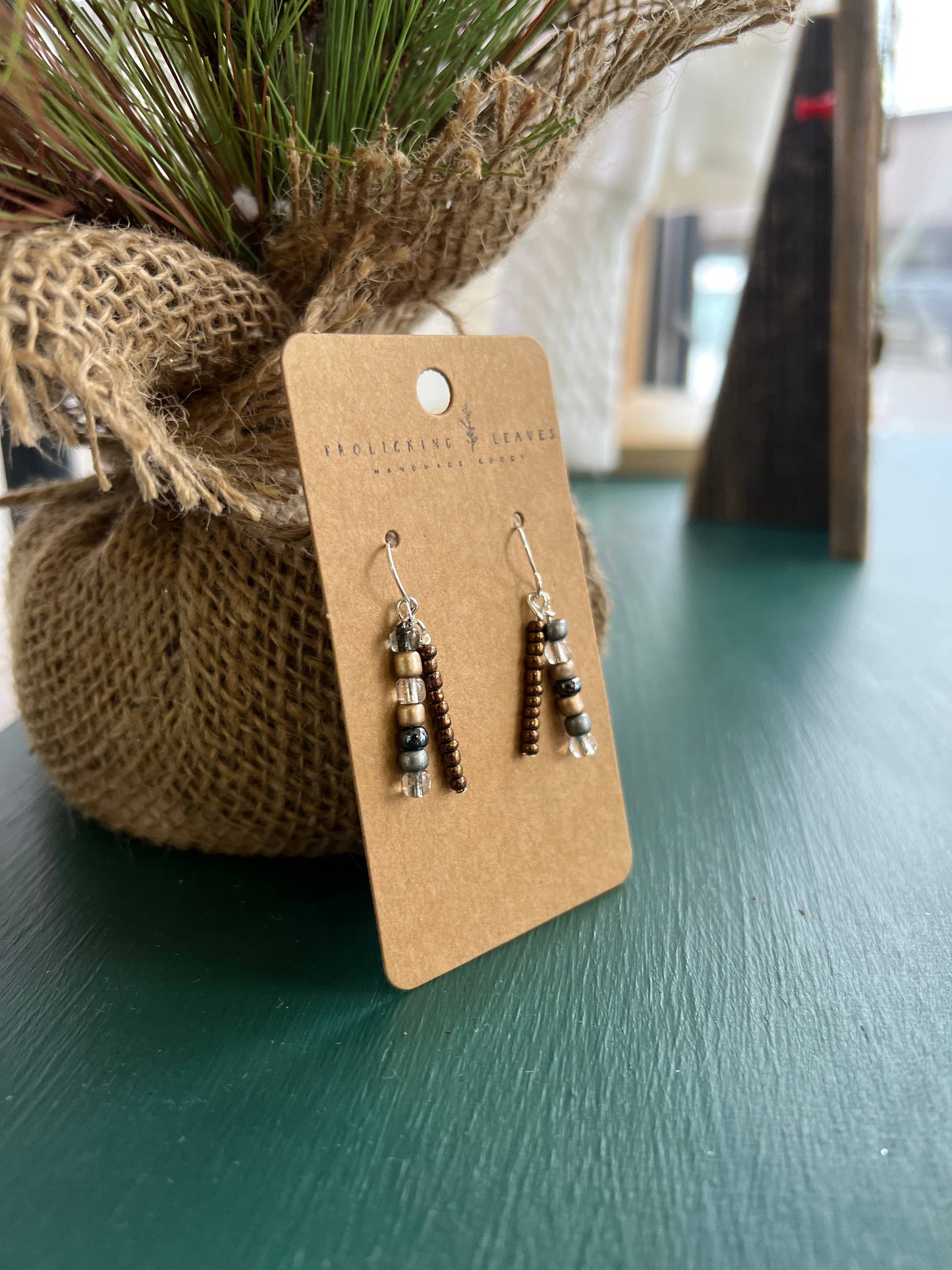 JEWELRY: Double Copper Beaded Earrings