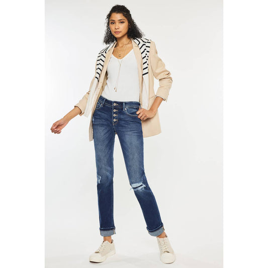 MUST HAVE JEANS: KanCan buttons straight leg