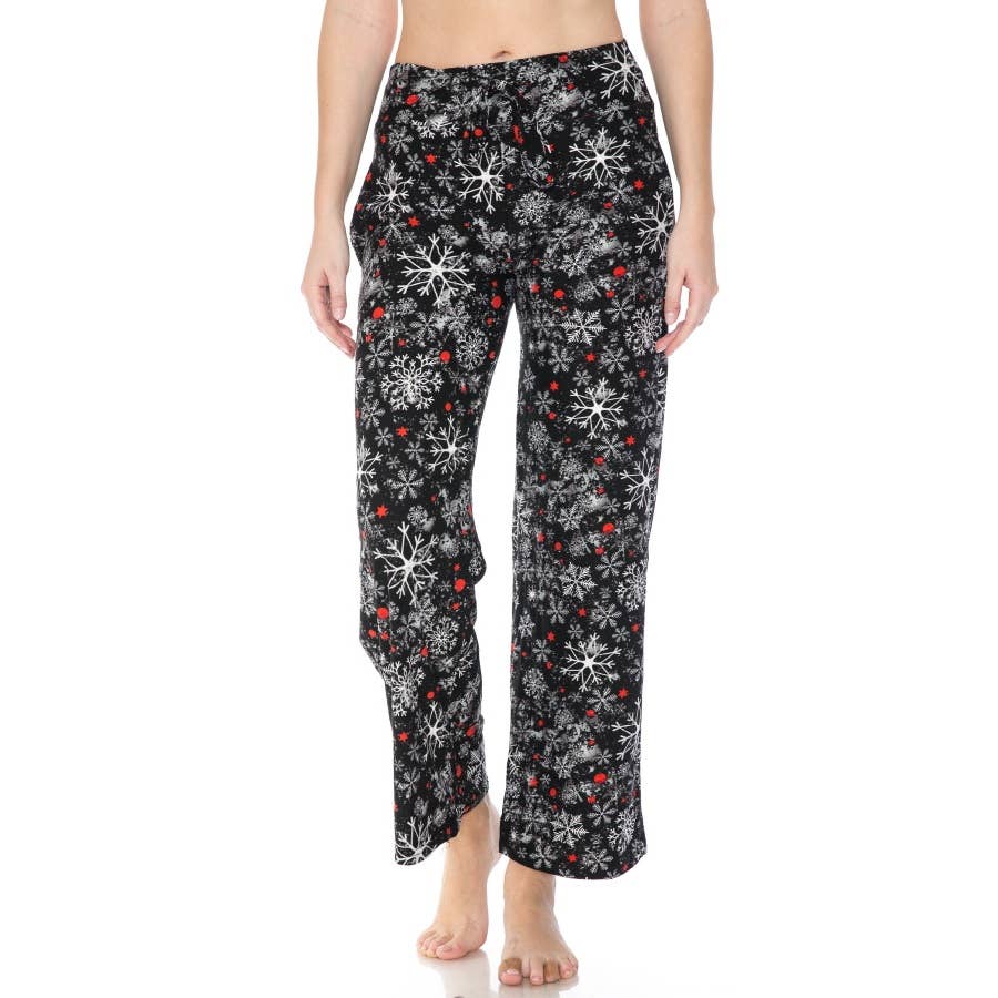 BASICS: Buttery Soft Print Pajama Pants with Drawstring