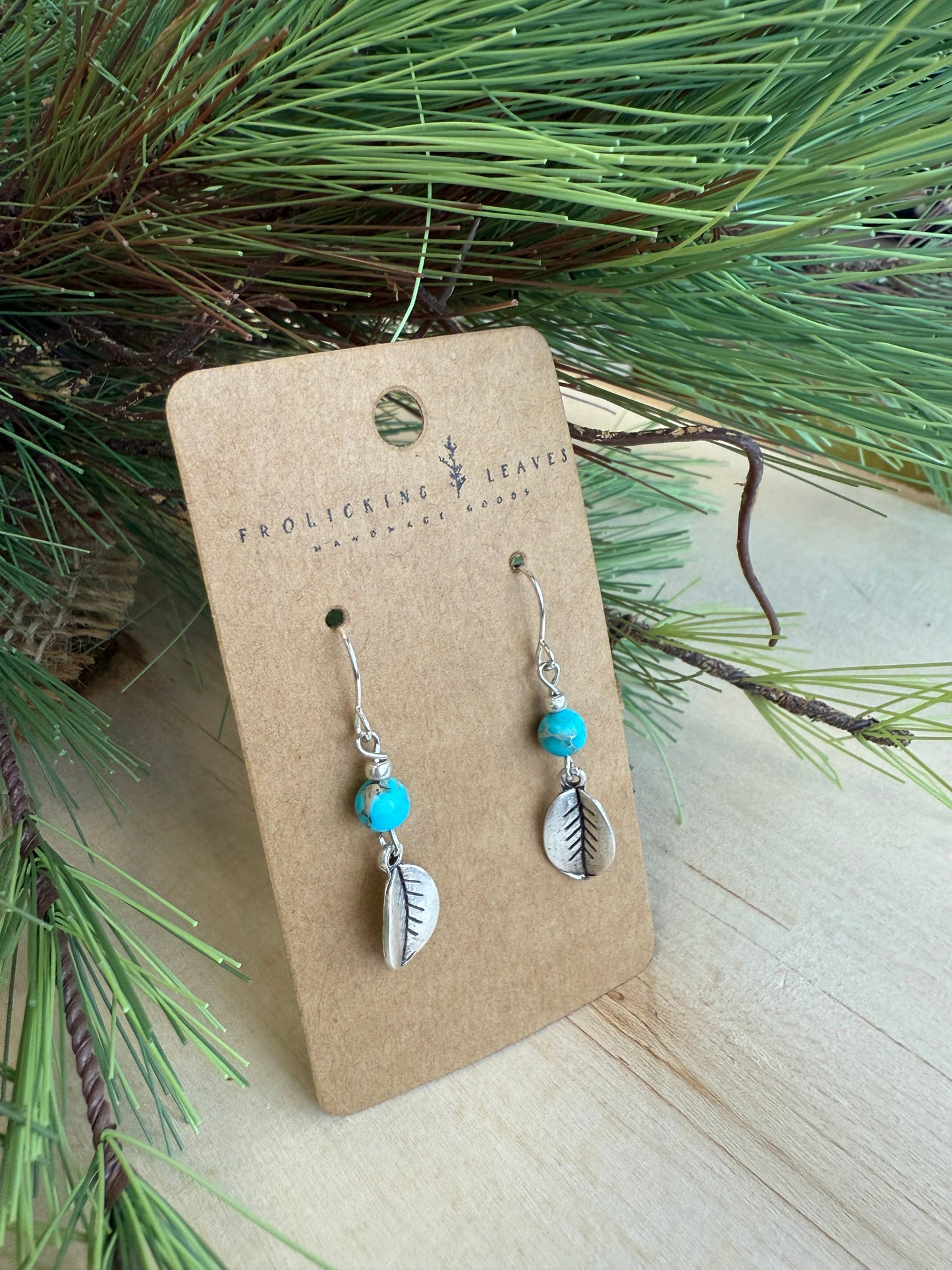 JEWELRY: Jasper Earrings with Leaf