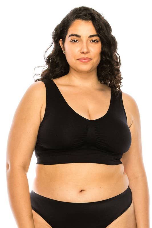 BASICS: Comfortable  Microfiber Fabric Seamless bra