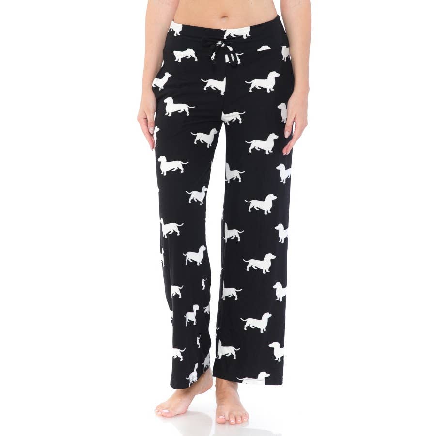 BASICS: Buttery Soft Print Pajama Pants with Drawstring